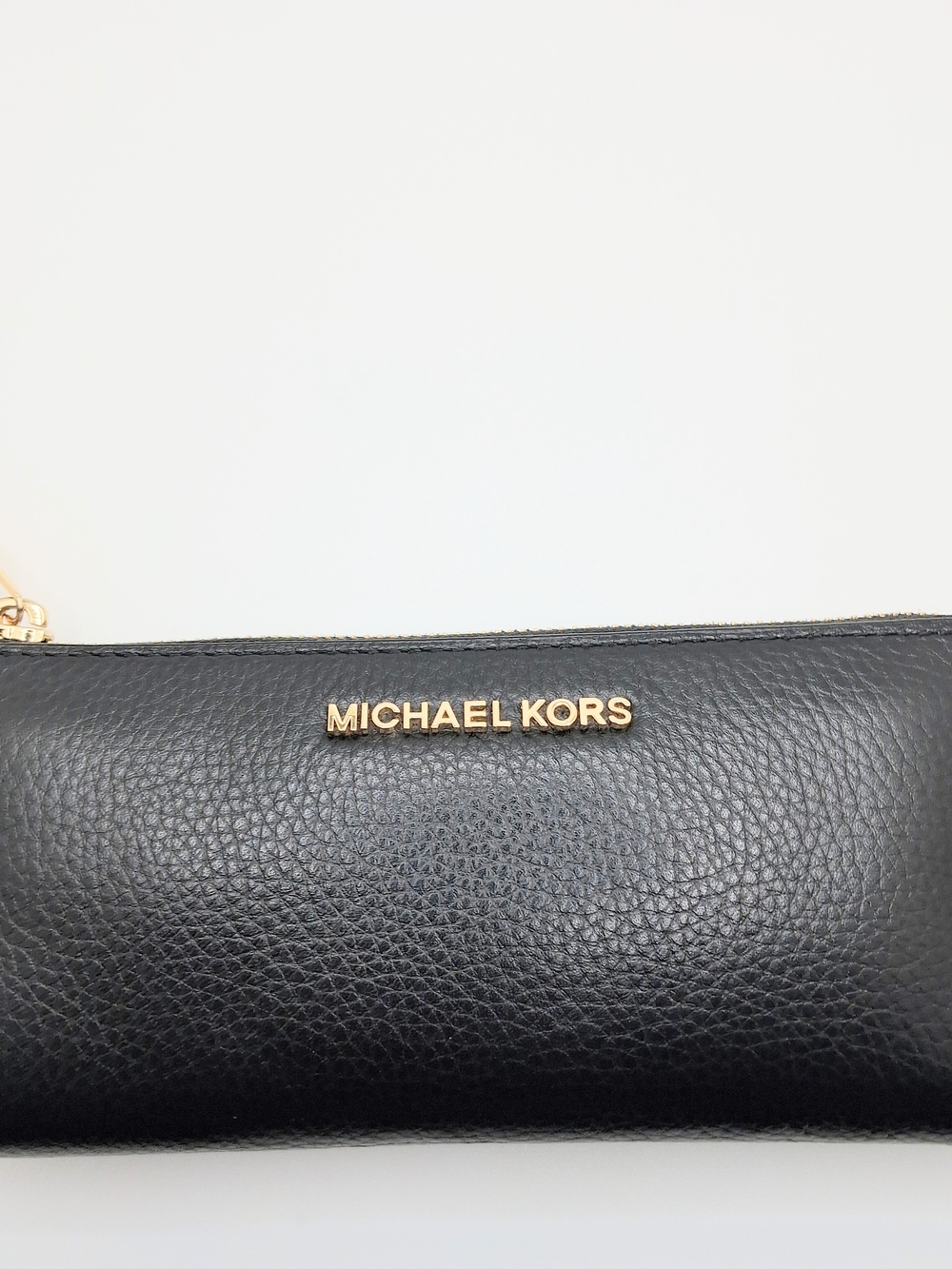 Michael Kors Jet Set Travel Three Quarter Black Pebble Leather Wallet